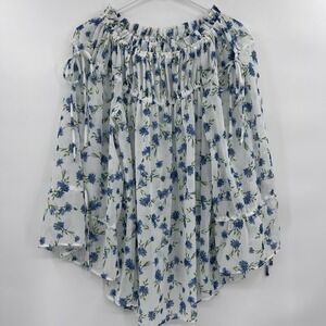 Tularosa Womens Floral Off the Shoulder Sheer Top Size‎ S Feminine Coquette